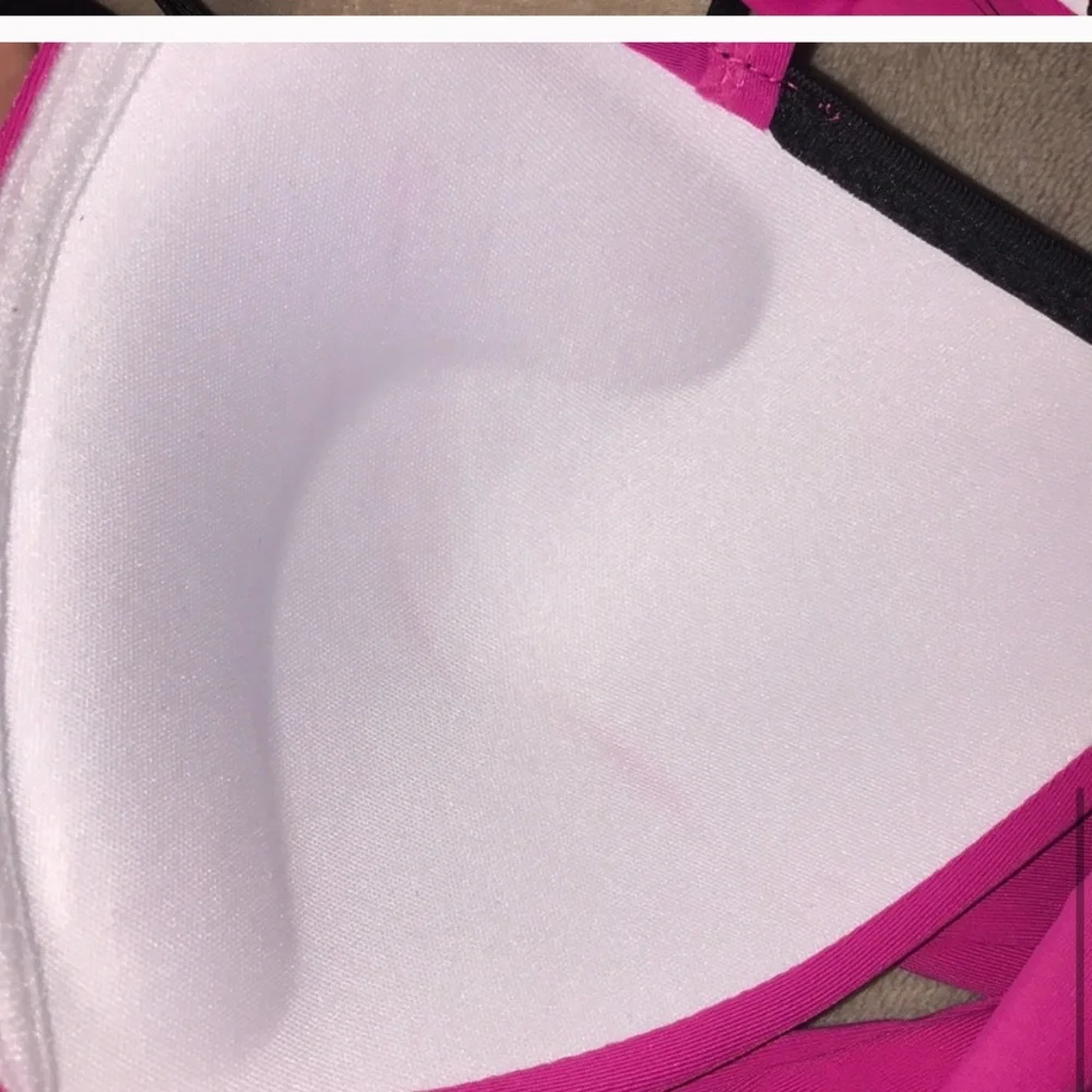 Color block cross halter push up bikini two piece swimsuit - Picture 4 of 9